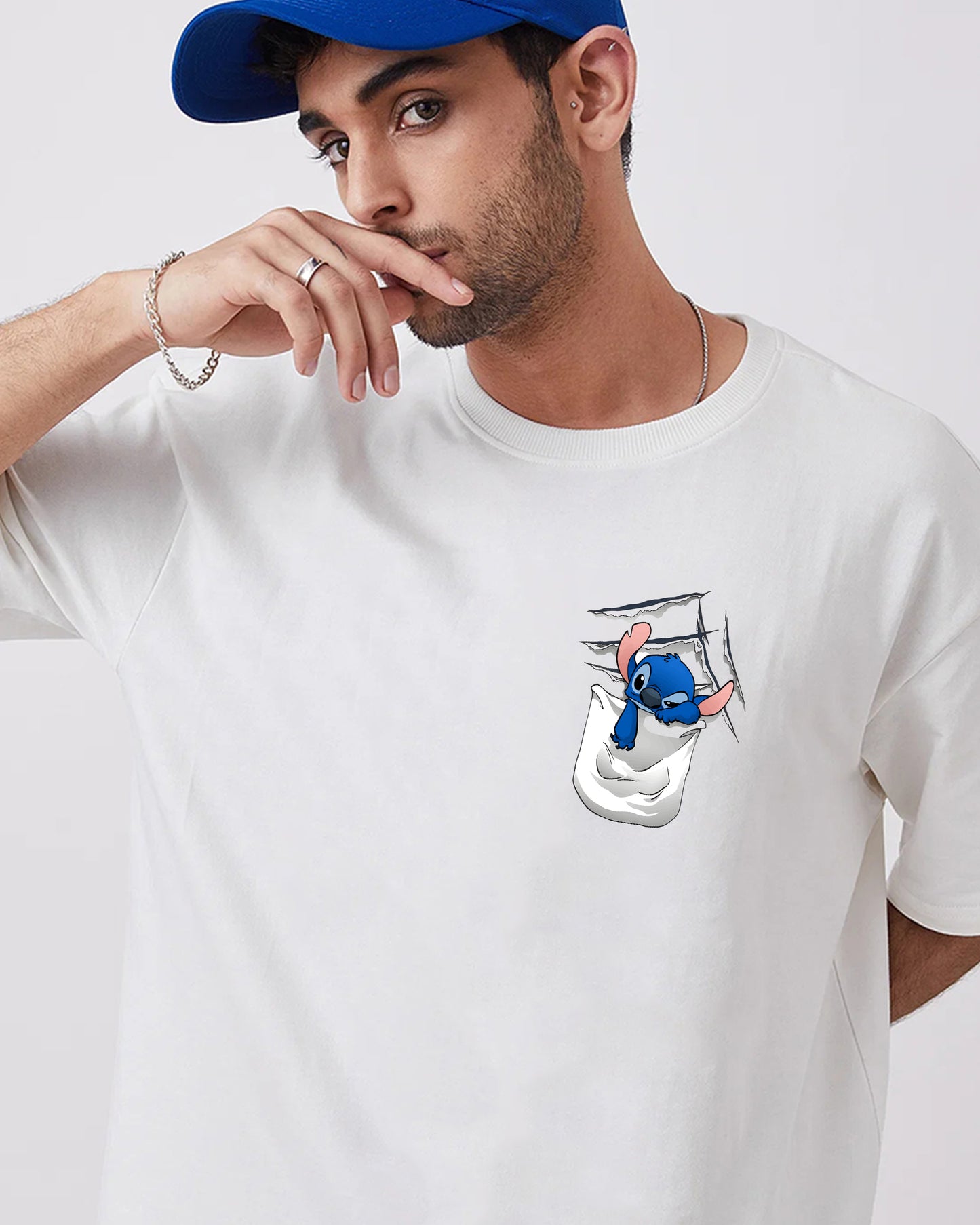 CUTE LITTLE EARS WHITE OVERSIZED T-SHIRT