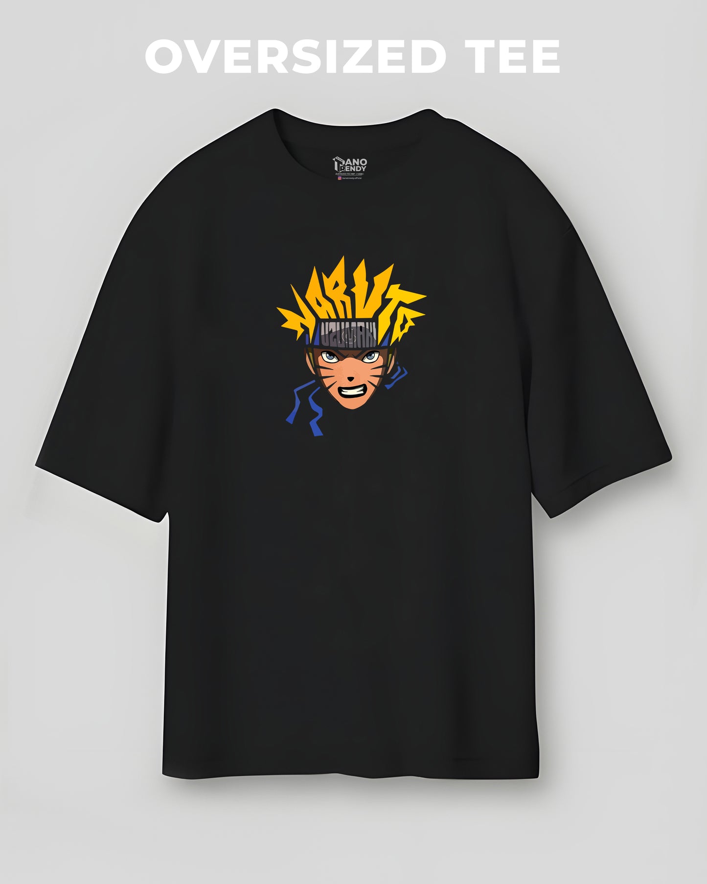 Naruto 260GSM COTTON BLACK | OVERSIZED TEE