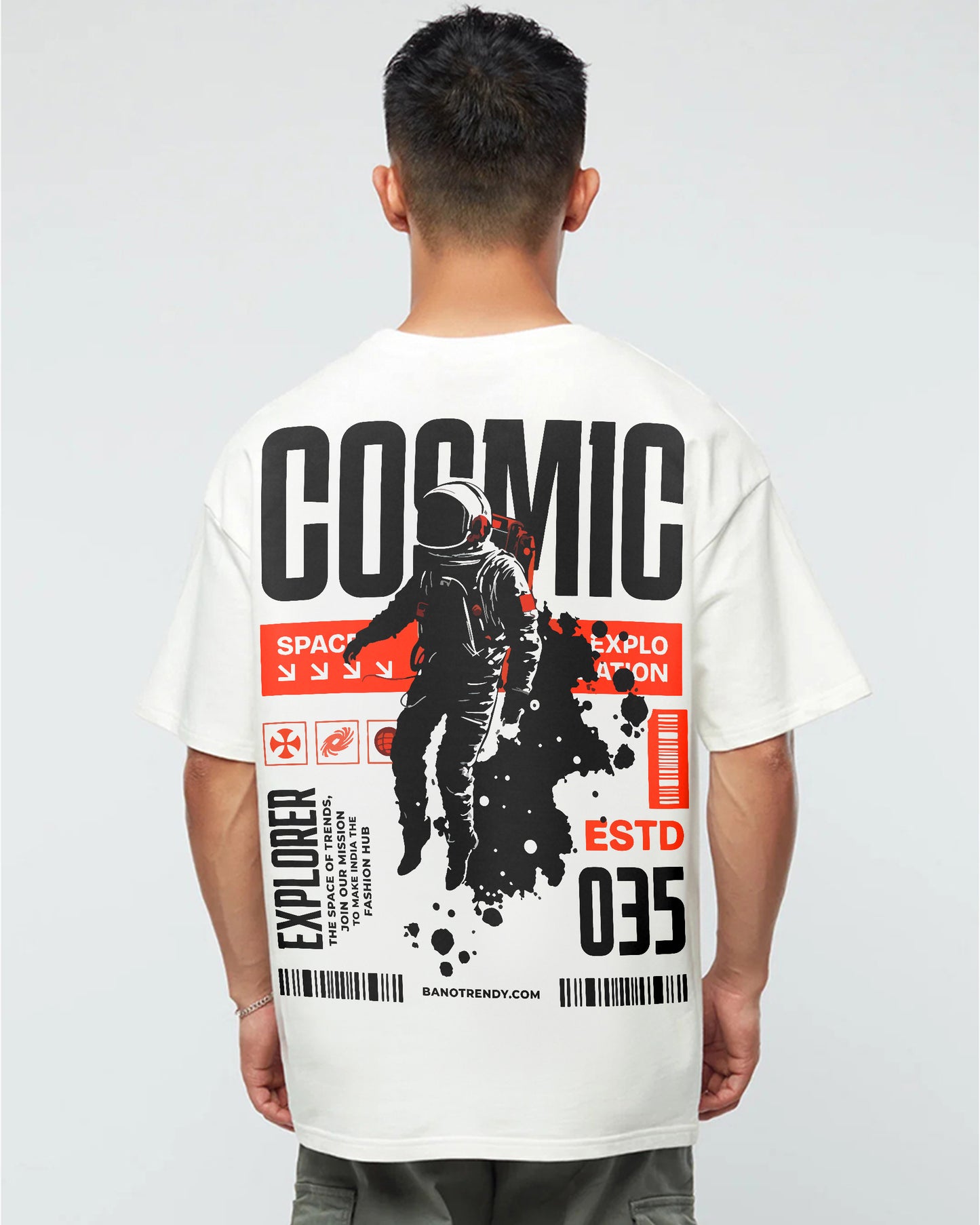 COSMIC OVERSIZED T-SHIRT WHITE 260GSM