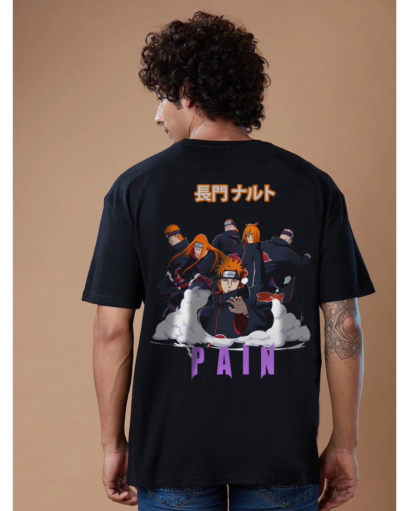 Naruto Oversized Black T-shirt