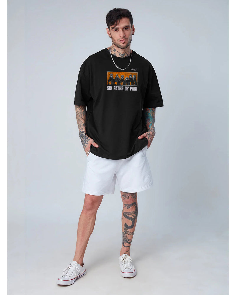 Naruto Oversized Black T-shirt