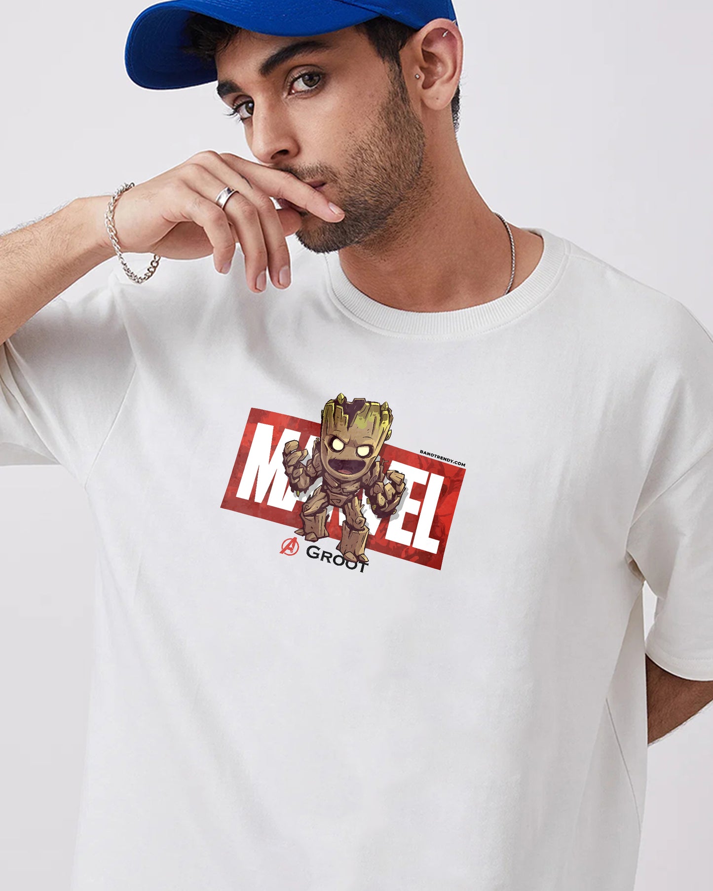 MARVEL OVERSIZED T-SHIRT WHITE 260GSM