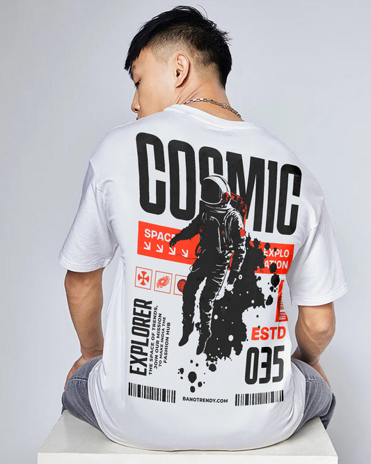 COSMIC OVERSIZED T-SHIRT WHITE 260GSM