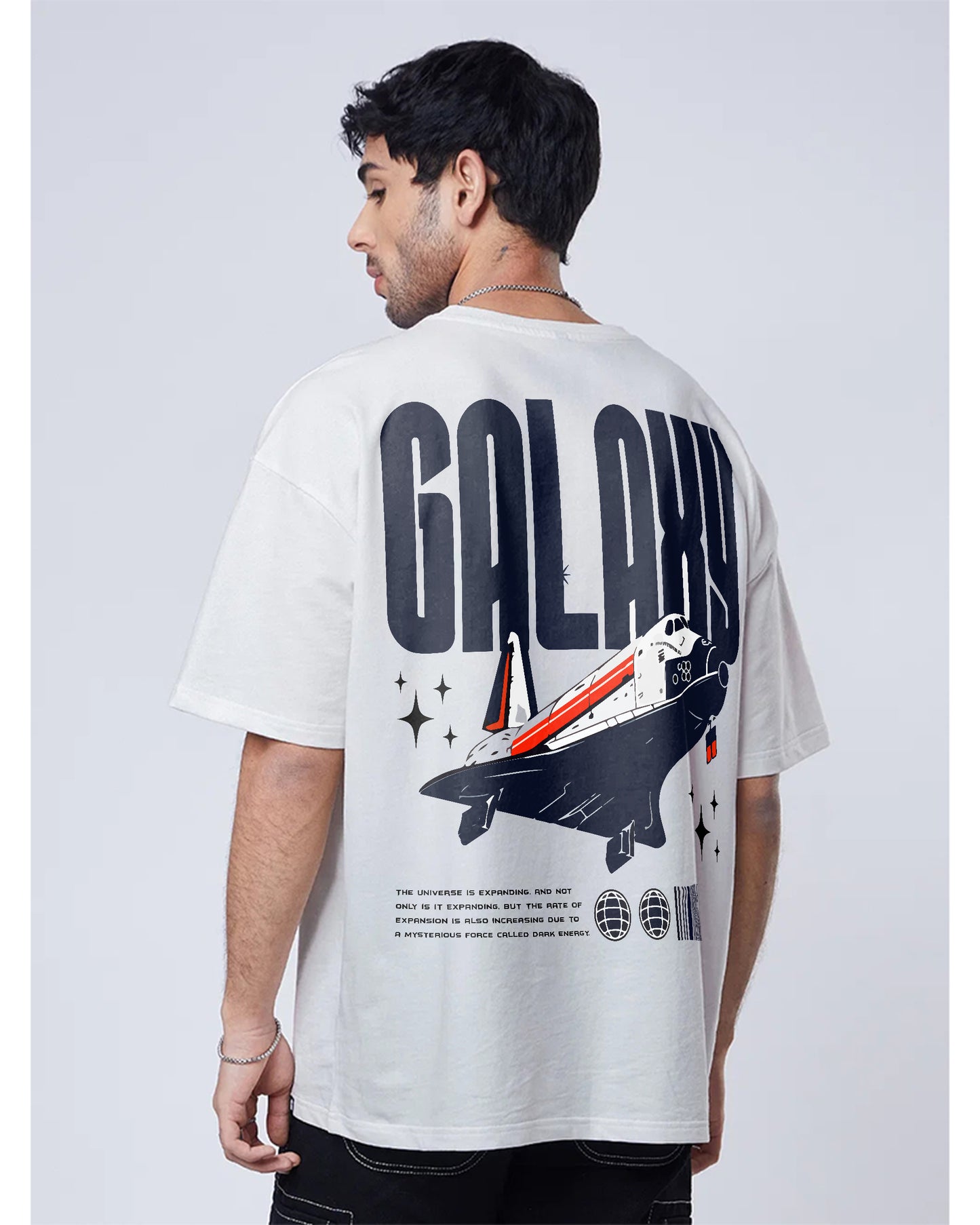 GALAXY OVERSIZED TEE WHITE 260GSM