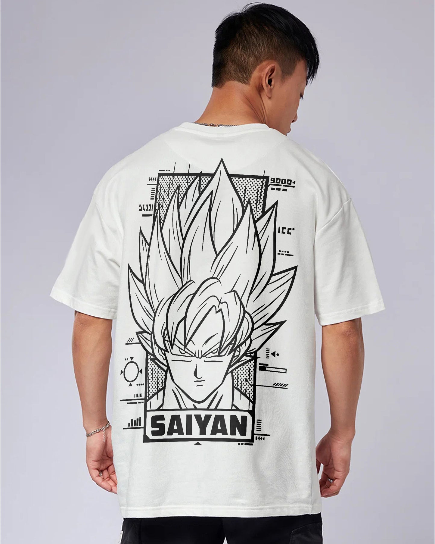 SAIYAN OVERSIZED T-SHIRT WHITE 260GSM