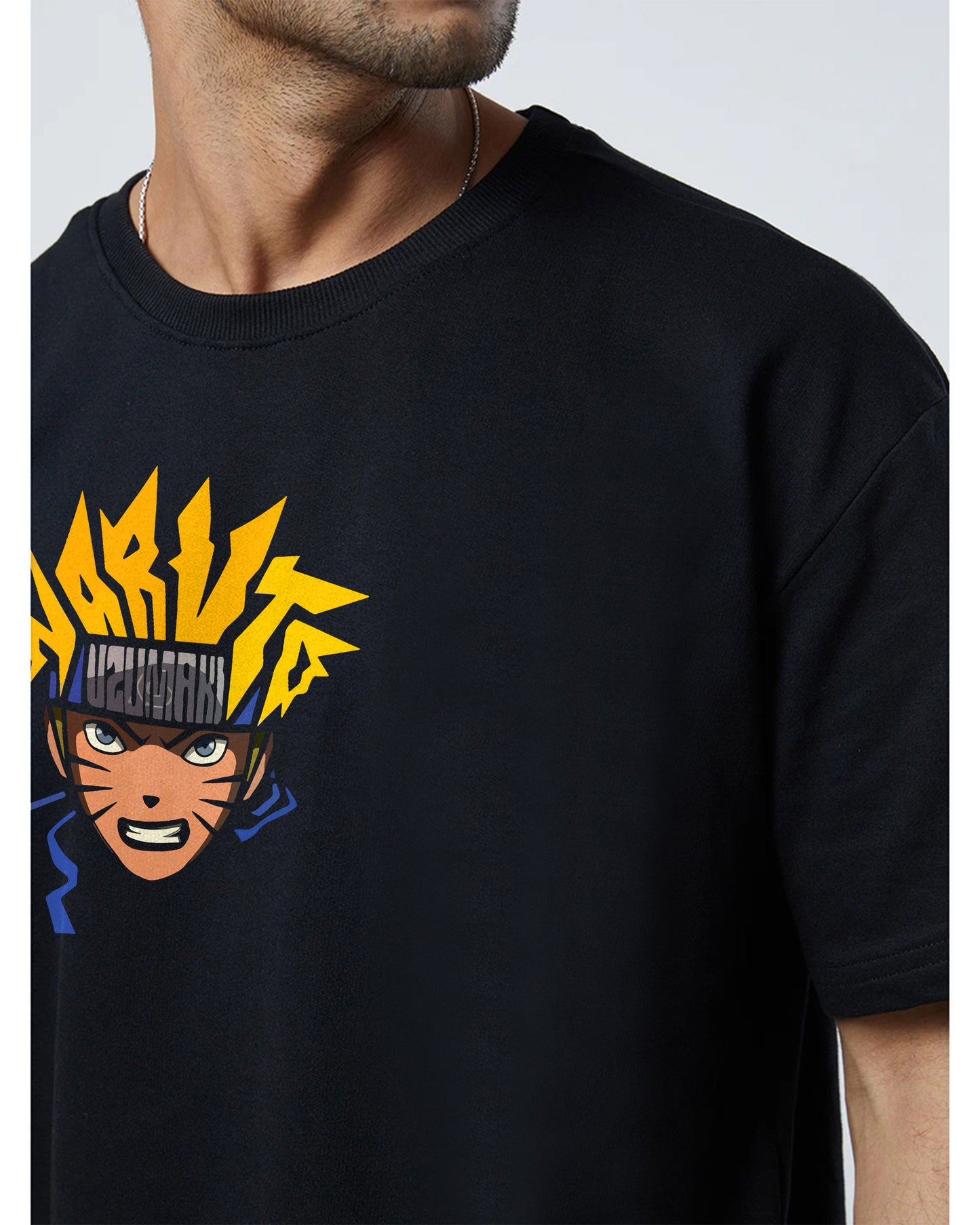 Naruto 260GSM COTTON BLACK | OVERSIZED TEE