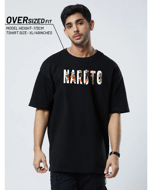 Naruto Life Oversized Black T-shirt