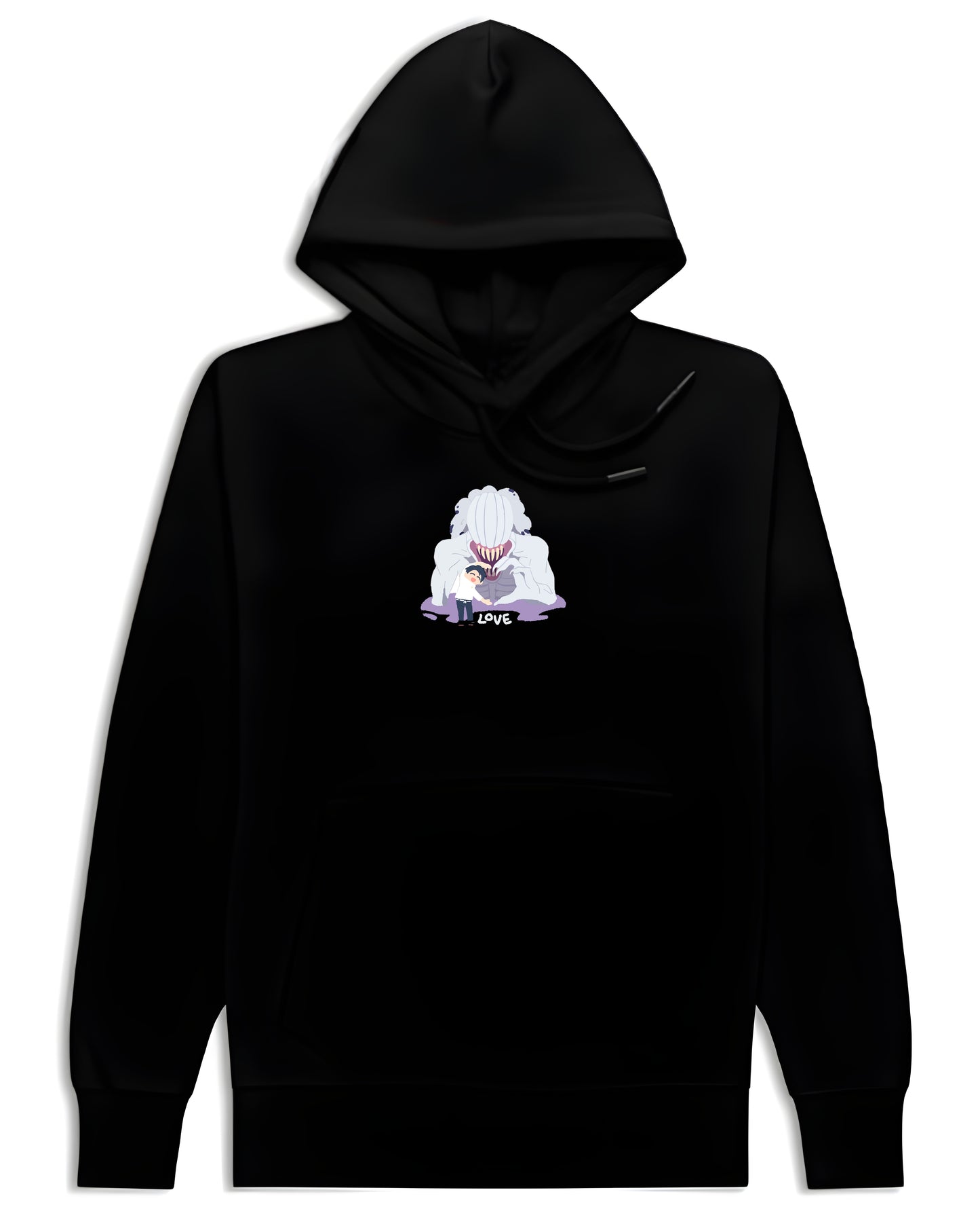 ANIME LOVE CURSE BLACK HOODIE