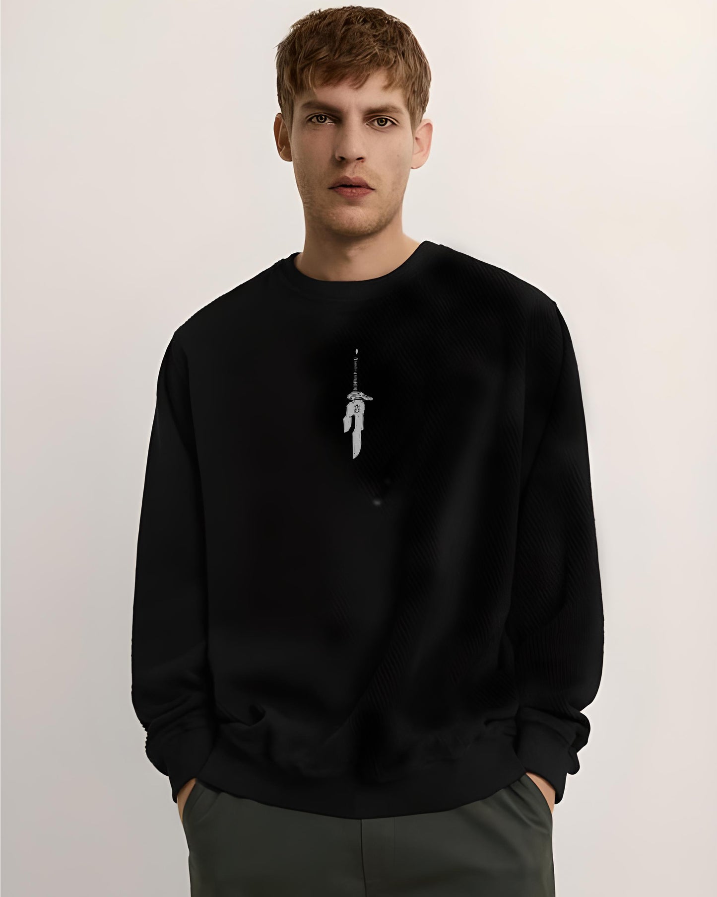 BEHIND ANIME GYM SWORD BLACK SWEATSHIRT