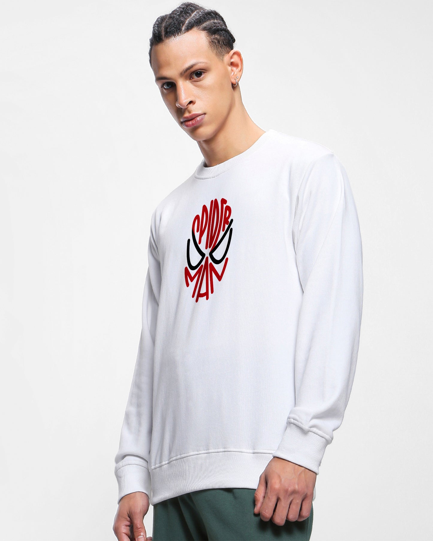 The SPIDY Regular Fit Sweatshirt White