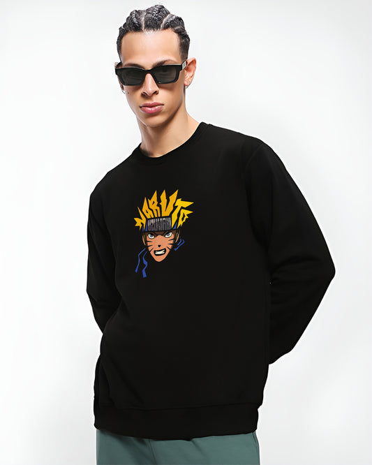 Naruto Black Cotton | Regular Fit Sweatshirt