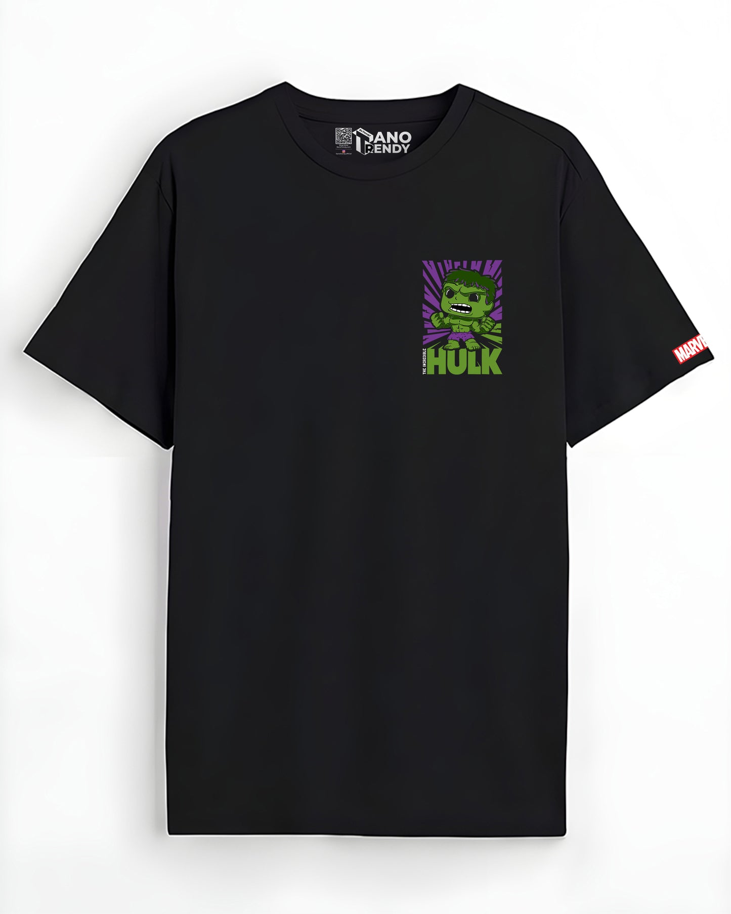 Marvel Hulk Black Cotton | Regular Fit Tee