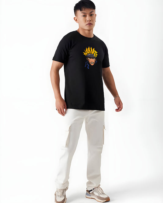 Naruto Black Cotton | Regular Fit Tee