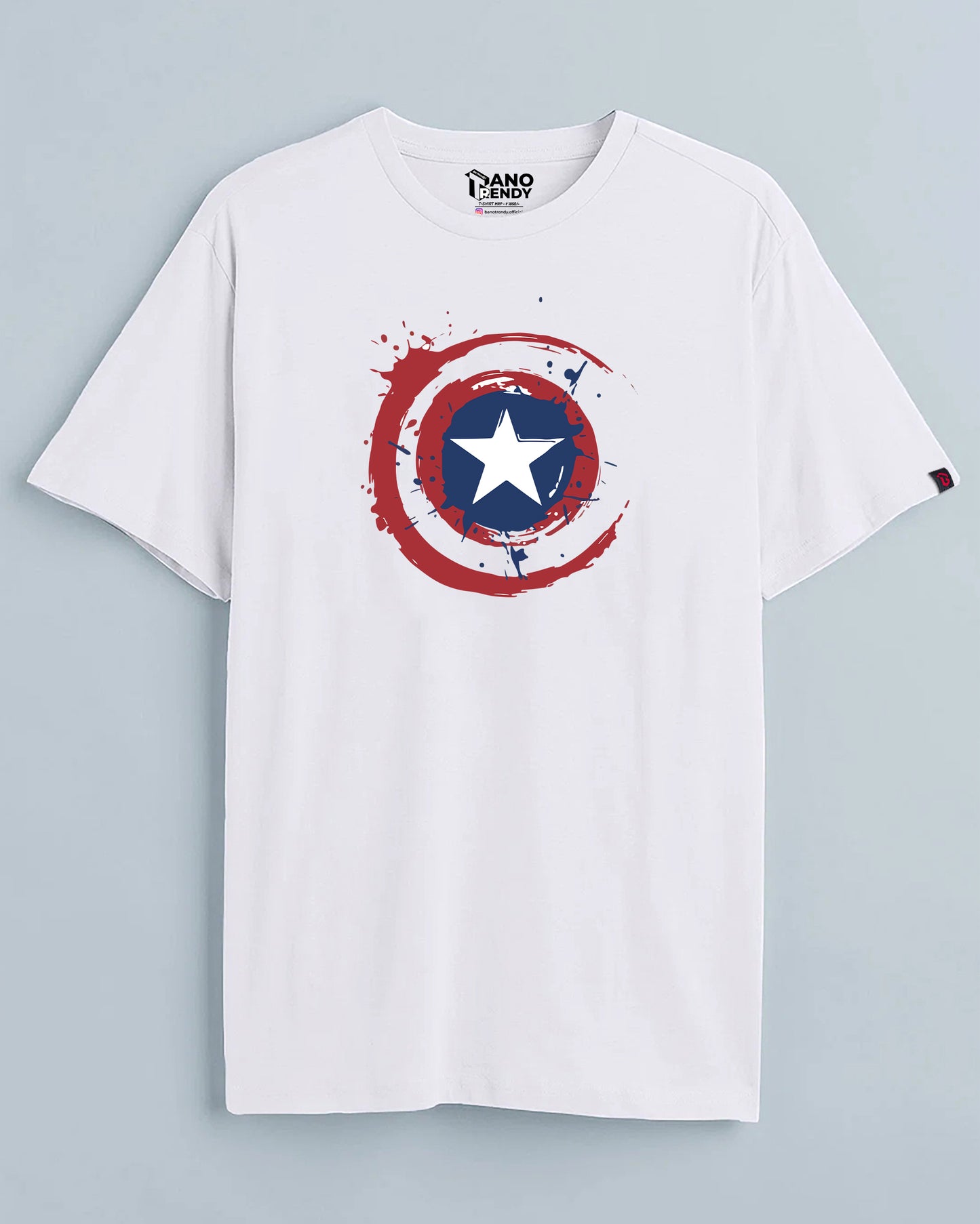 Captain America White Cotton | Regular Fit Tee