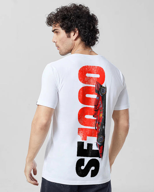 F1 FERRARI CAR SF1000 WHITE T-SHIRT