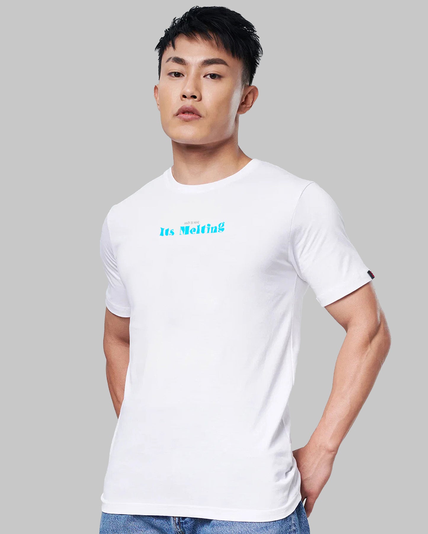 MELTING ICE AND CREAM WHITE T-SHIRT