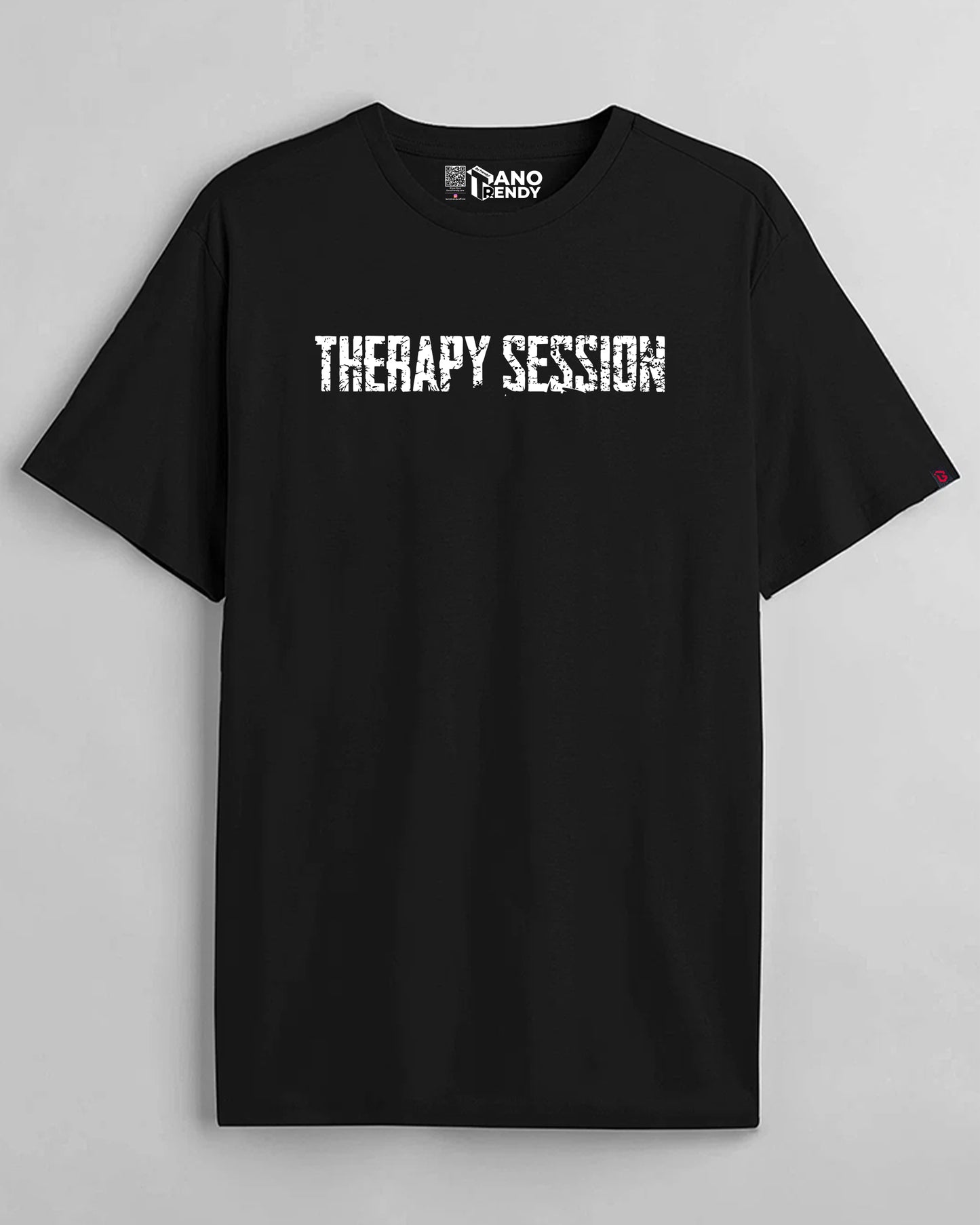 Therapy Session Cotton Black | Regular Fit Tee