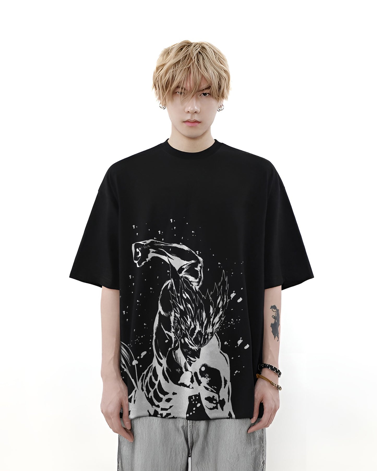 TOUGHER THAN A MOUNTAIN BLACK OVERSIZED T-SHIRT