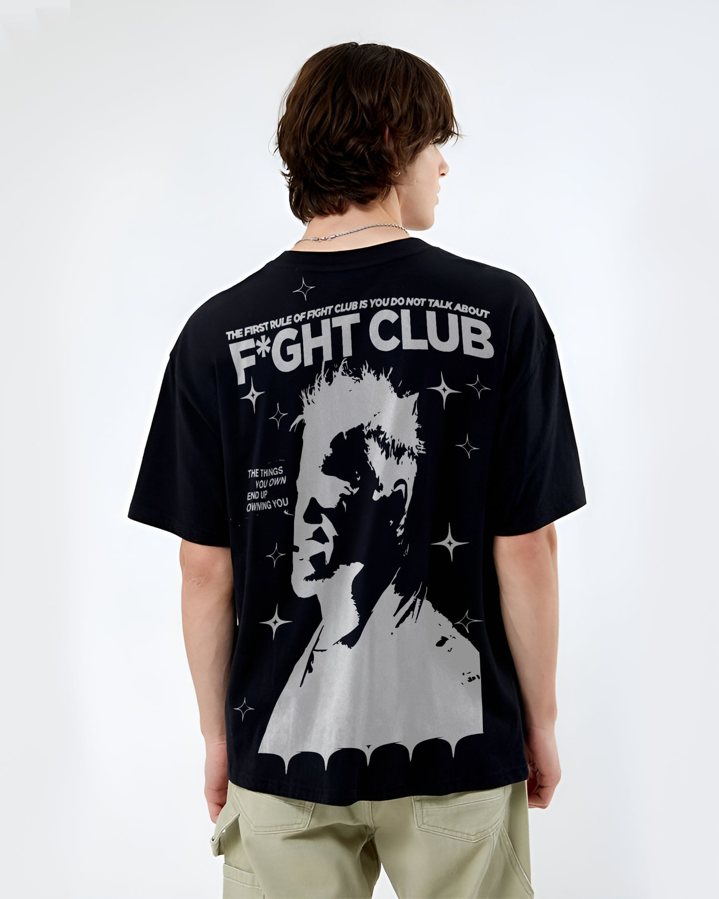 FIGHT CLUB BLACK OVERSIZED T-SHIRT