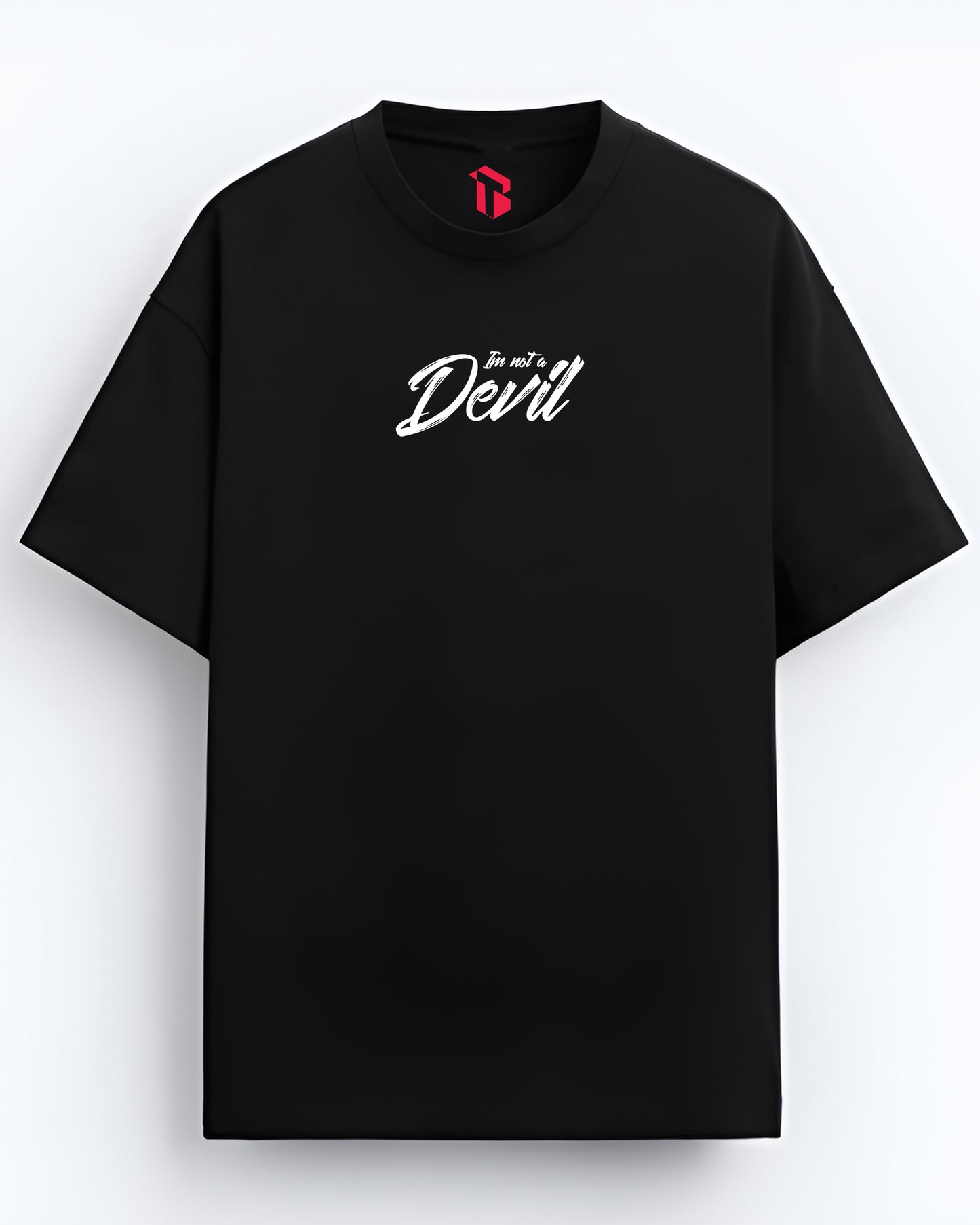 POSITIVE DEVIL ANIME BLACK OVERSIZED T-SHIRT