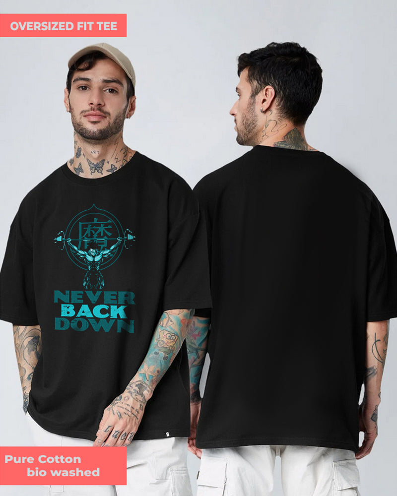 Never Back Down Gohan Oversized Black T-shirt