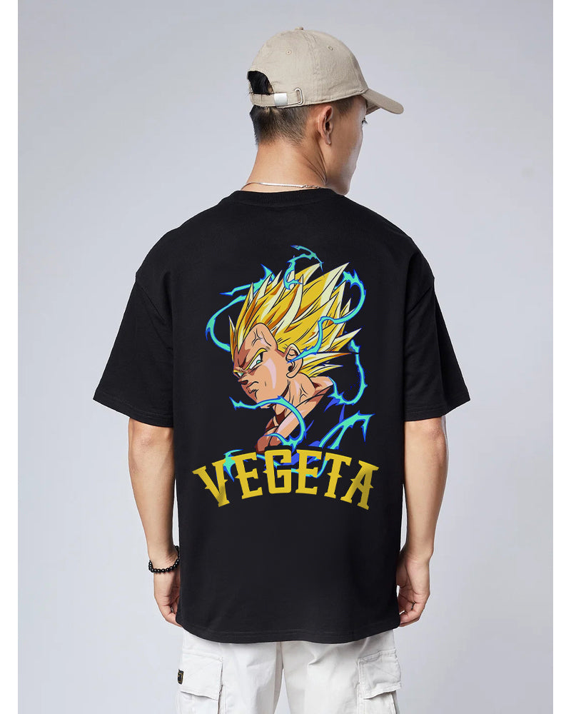 VEGGETA Oversized Black T-shirt