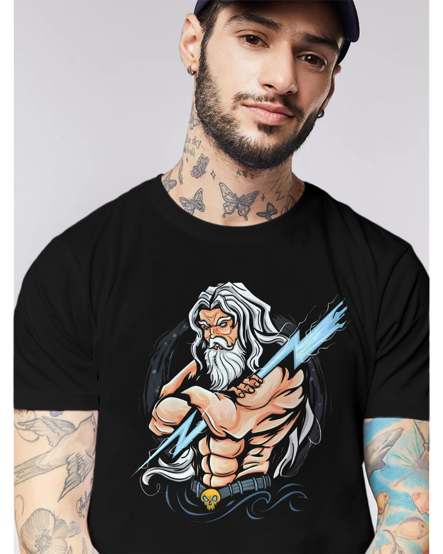 LIGHTING THUNDER GOD BLACK REGULAR T-SHIRT