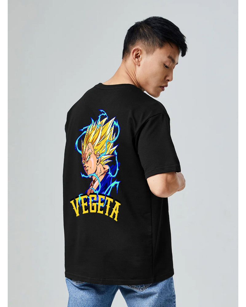 VEGGETA Oversized Black T-shirt