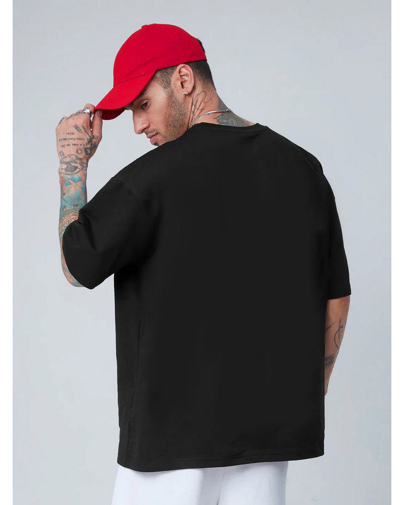 LOW ON ENERGY Oversized Black T-shirt