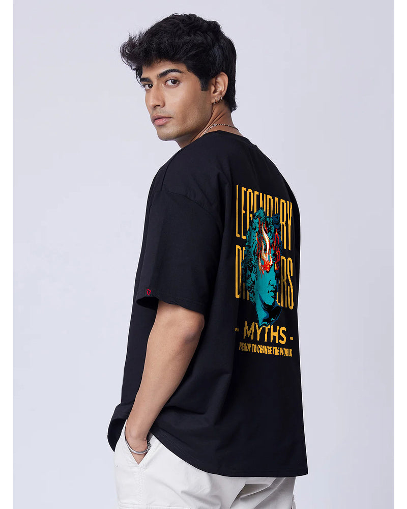 MYTHS Oversized Black T-shirt