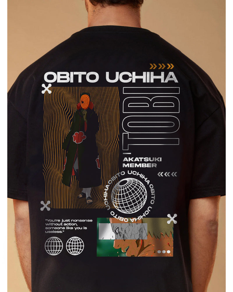 Obito Uchiha Oversized Black T-shirt