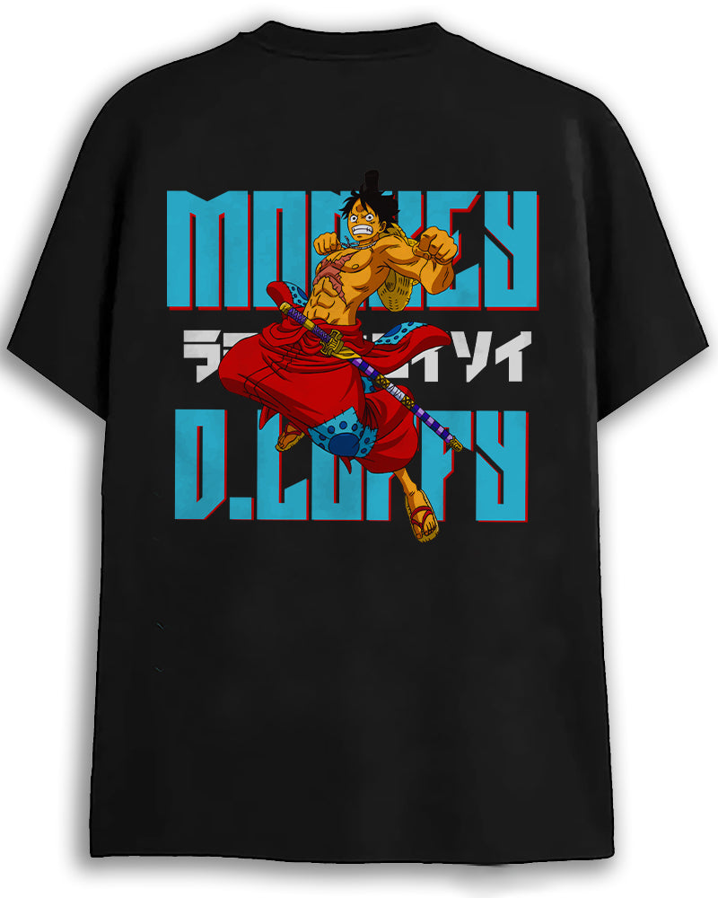 LUFFY Oversized Black T-shirt