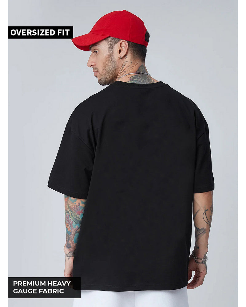 LOW ON ENERGY Oversized Black T-shirt