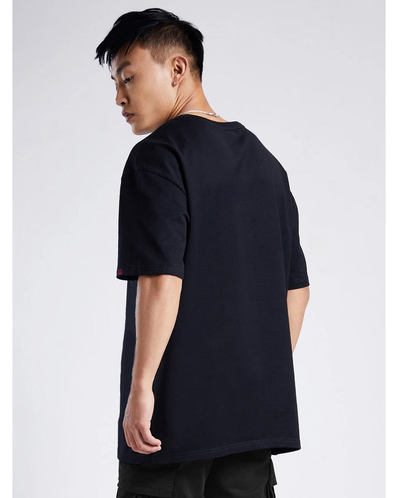 FUCK SOCIETY Oversized Black T-shirt