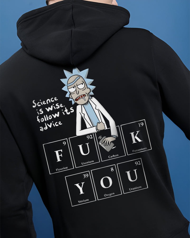 SCIENCE SUCKS EINSTEIN BLACK HOODIE