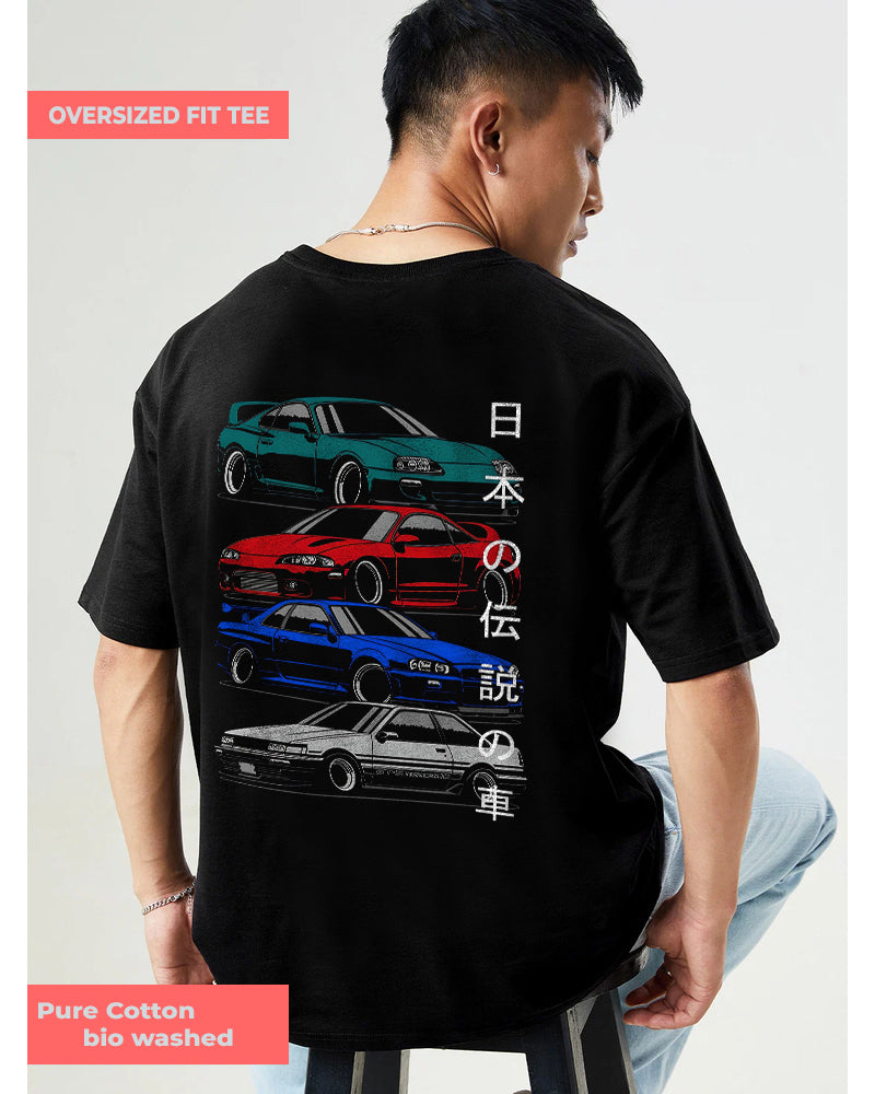 JDM Oversized Black T-shirt