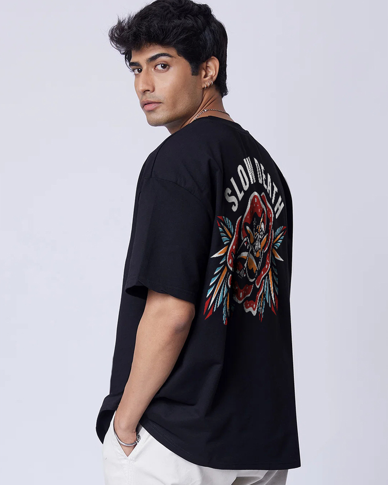 SLOW DEATH BLACK OVERSIZED T-SHIRT