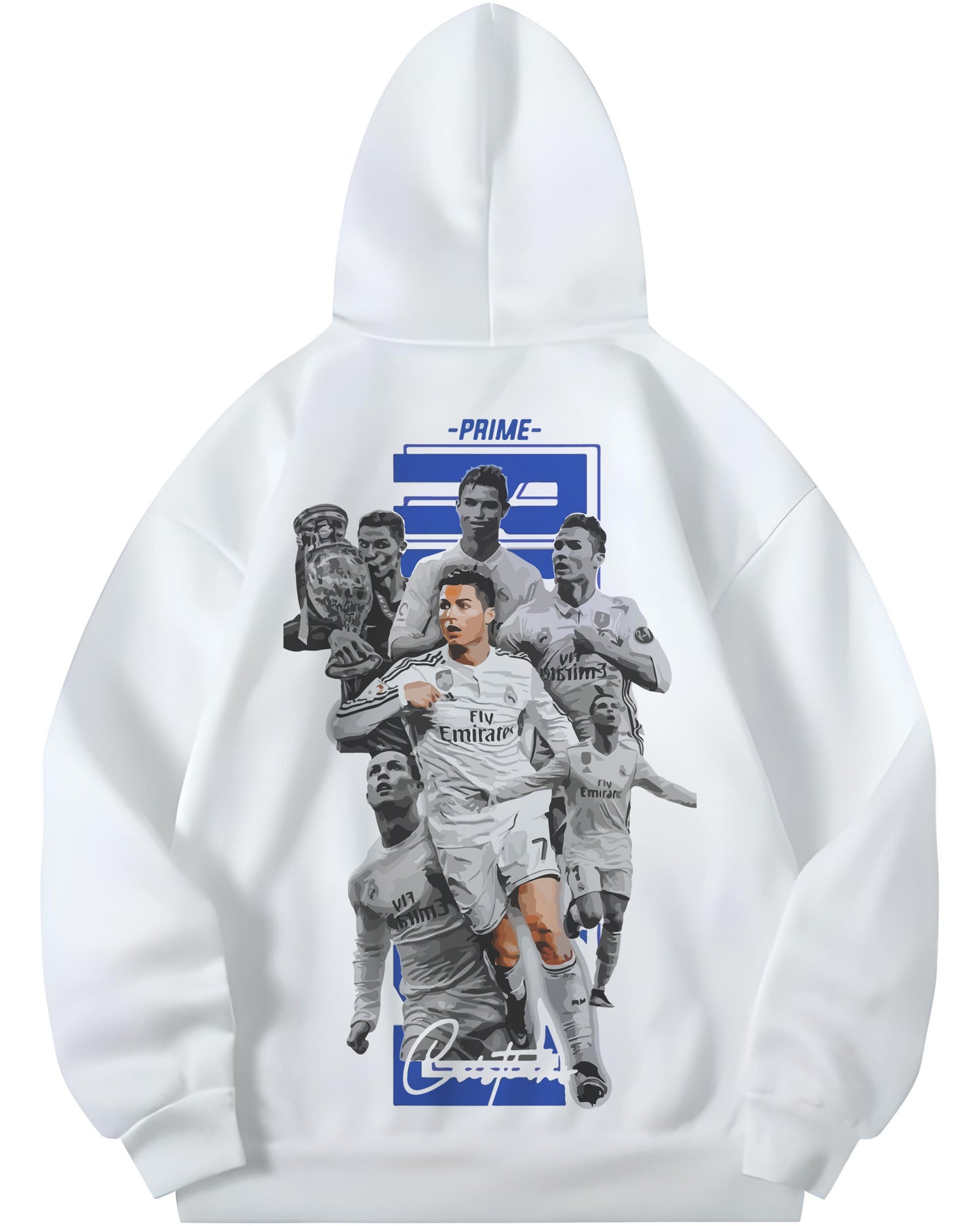 CRISTIANO RONALDO ICONIC FOOTBALL WHITE HOODIE