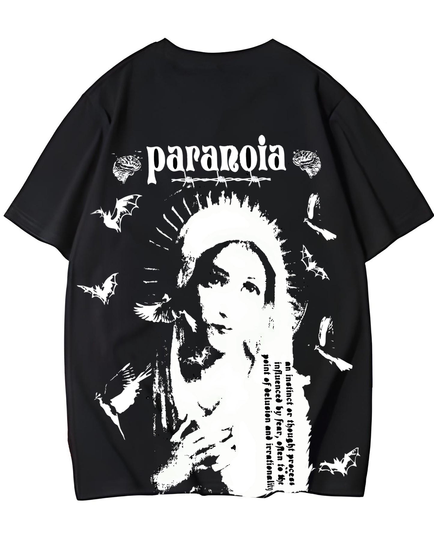 Paranoia 260GSM COTTON BLACK | OVERSIZED TEE