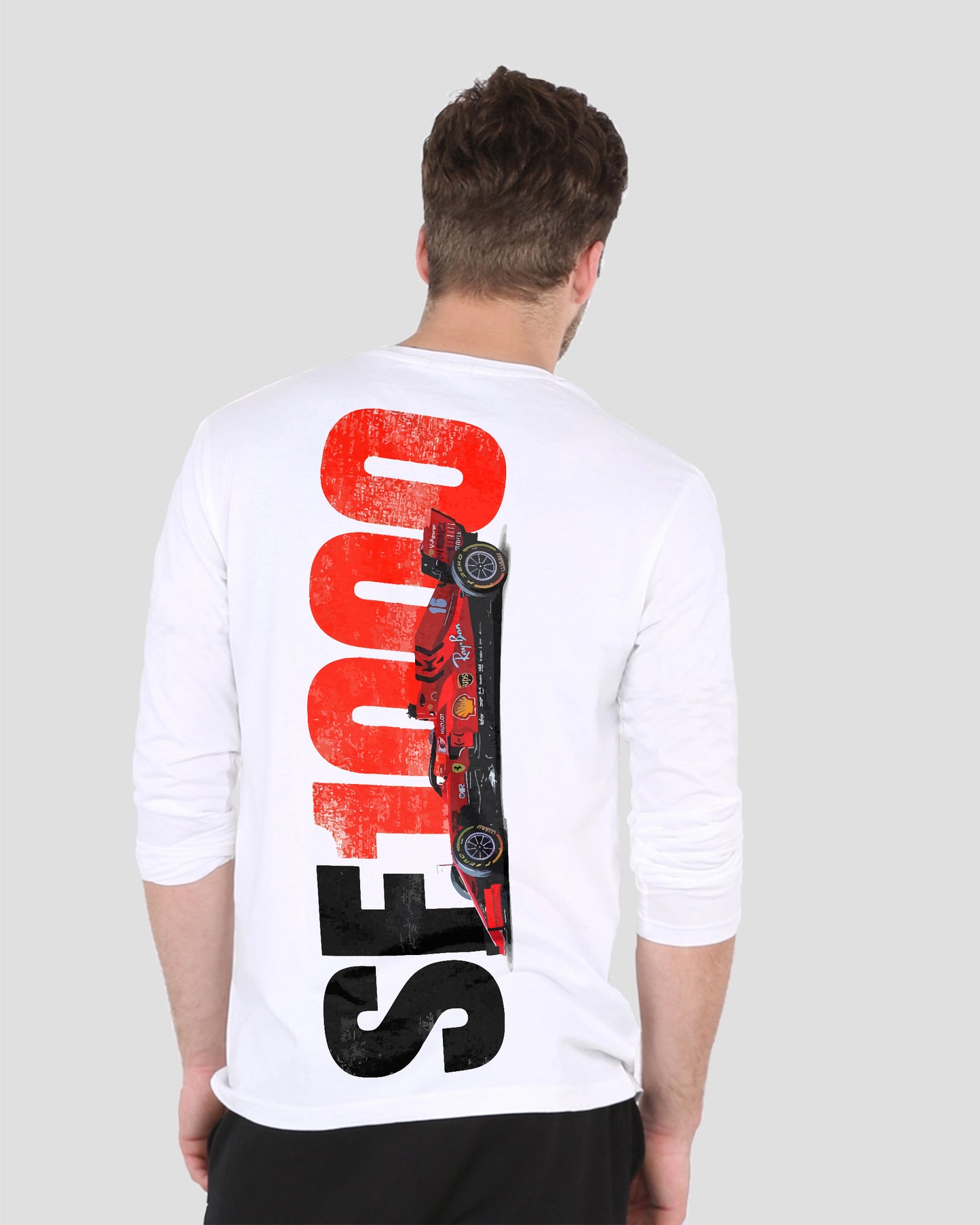 F1 Full-sleeve White T-shirt