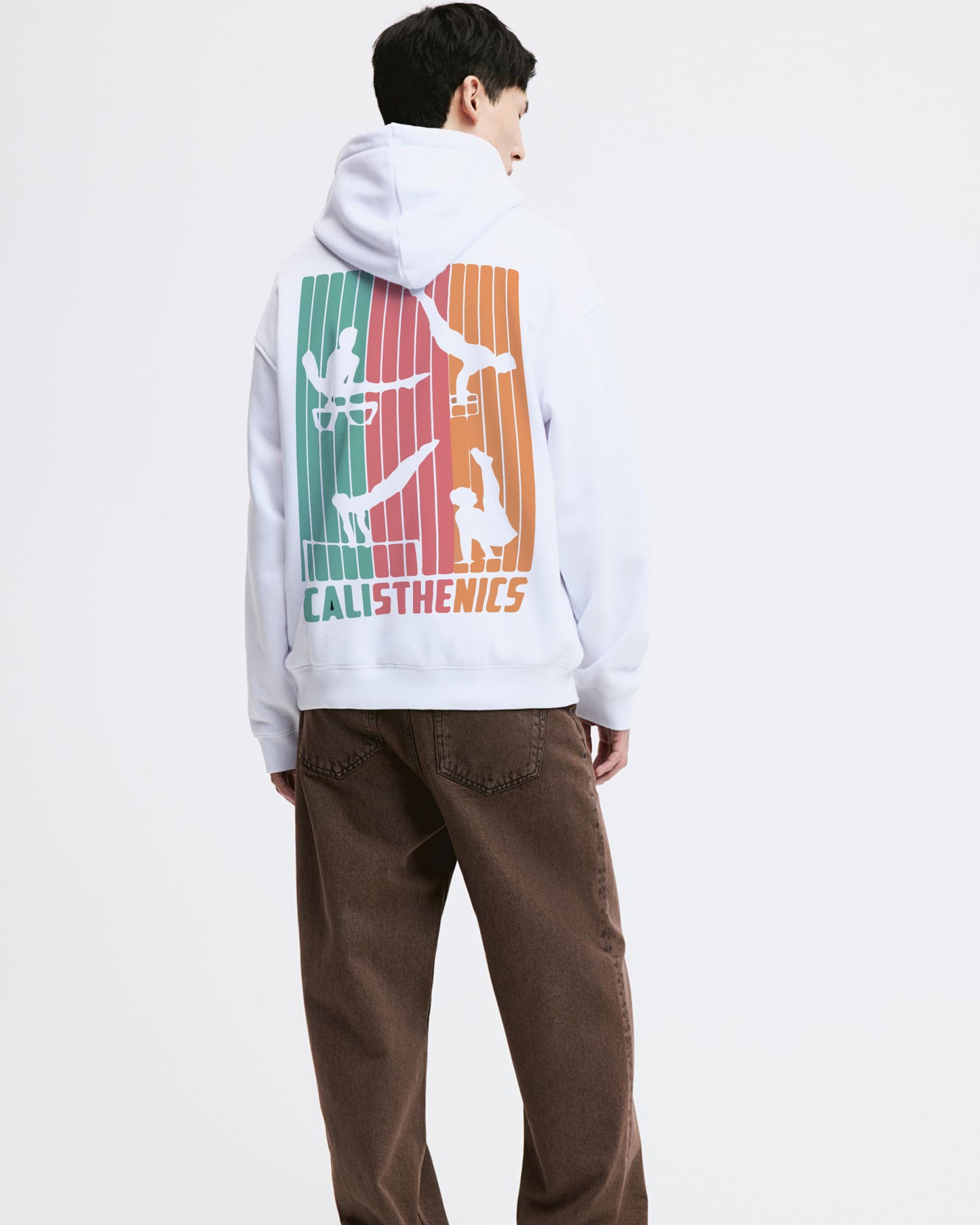 CALISTHENICS CLASSIC MOVES WHITE HOODIE