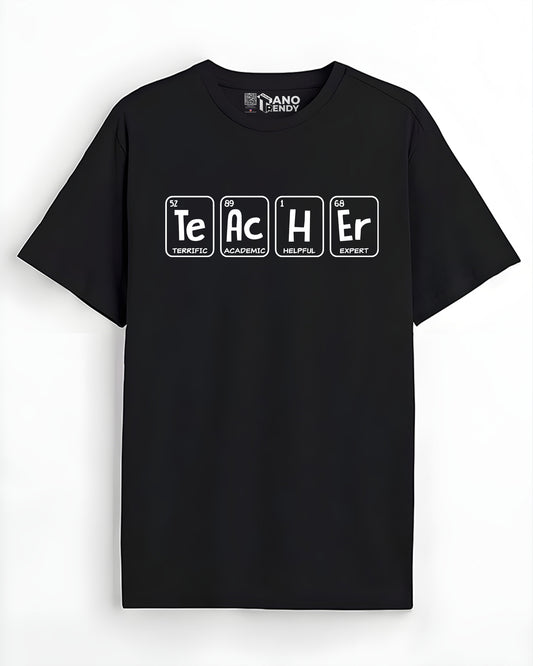 TEACHER CHEMISTRY ELEMENTS BLACK REGULAR T-SHIRT