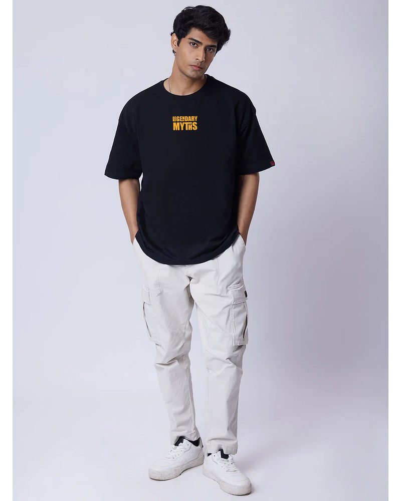 MYTHS Oversized Black T-shirt