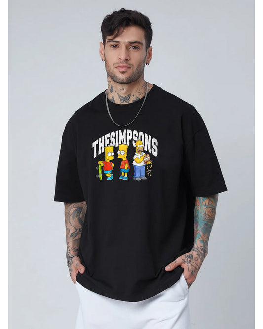 SIMPSONS Oversized Black T-shirt