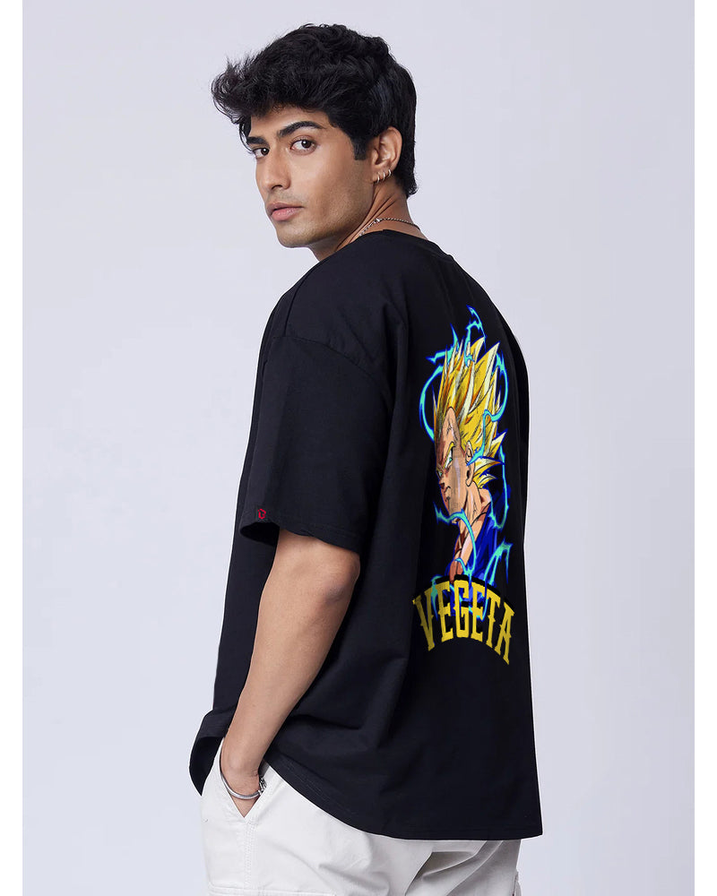 VEGGETA Oversized Black T-shirt