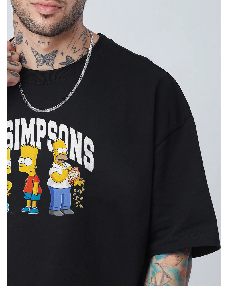 SIMPSONS Oversized Black T-shirt