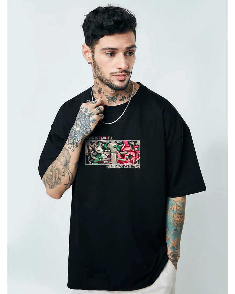 MOKSH FOR BEAUTIFUL SOUL BLACK Oversized T-shirt