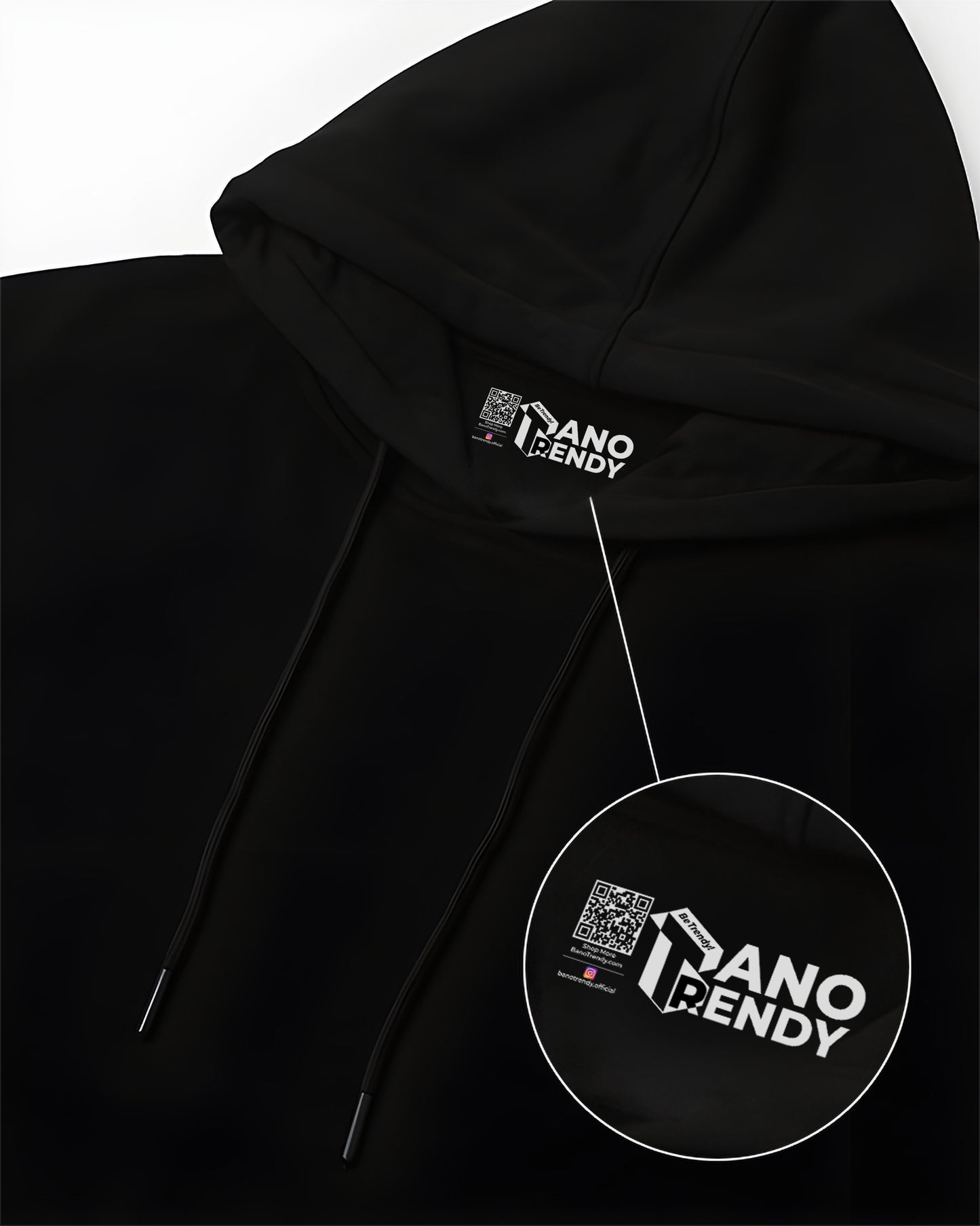 SOLIDS REGULAR FIT BLACK HOODIE