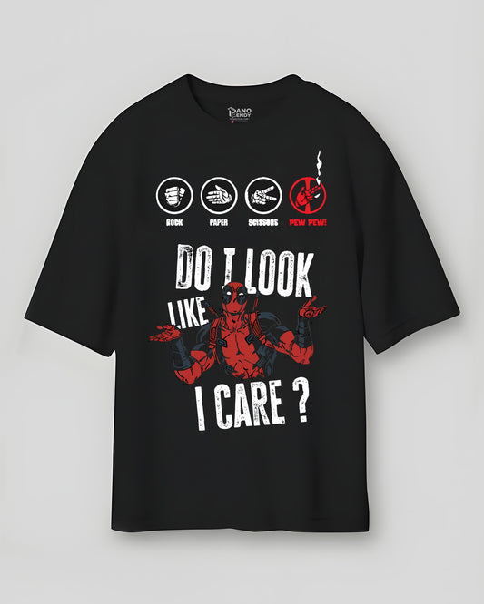 I don't care Deadpool Black | Regular Fit Tee