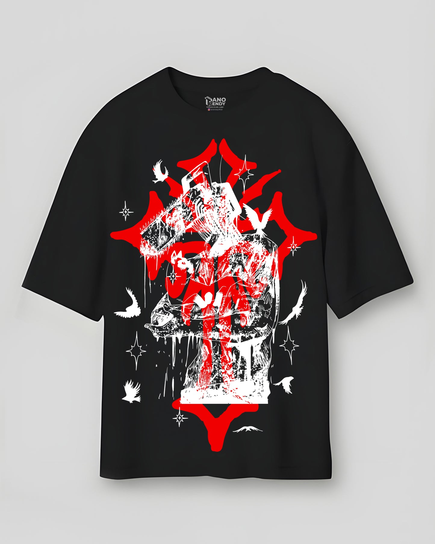 Chainsaw Man 260GSM COTTON BLACK | OVERSIZED TEE